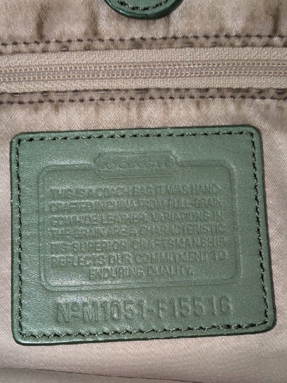 Coach Light Green Leather Shoulder Bag - Picture 2 of 12